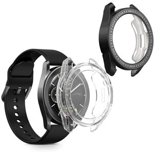 kwmobile Capa compatível com Xiaomi Watch S3 2X protetor de ecrã completo ultra fino e anti-choque transparente / preto kwmobile Capa compatível com Xiaomi Watch S3 2X protetor de ecrã completo ultra fino e anti-choque transparente / preto