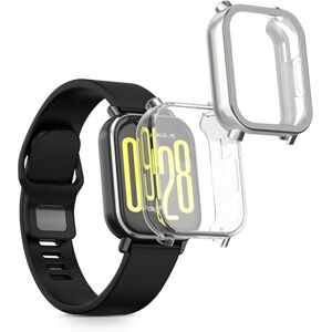 kwmobile Capa compatível com Xiaomi Redmi Watch 5 Active capa 2X protetor de ecrã completo ultrafino e anti-choque transparente / prata kwmobile Capa compatível com Xiaomi Redmi Watch 5 Active capa 2X protetor de ecrã completo ultrafino e anti-choque transparente / prata
