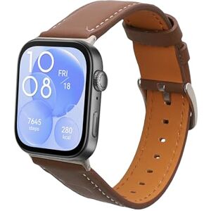 kwmobile Alça compatível com Huawei Watch Fit 3 / Fit 4 pulseira de pele autêntica kwmobile Alça compatível com Huawei Watch Fit 3 / Fit 4 pulseira de pele autêntica