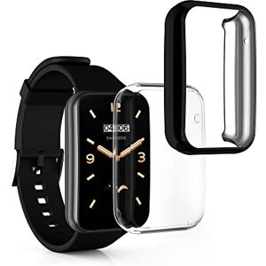 kwmobile Capa compatível com Xiaomi Mi Band 7 Pro 2X protetor de ecrã completo ultrafino e anti-choque preto/transparente kwmobile Capa compatível com Xiaomi Mi Band 7 Pro 2X protetor de ecrã completo ultrafino e anti-choque preto/transparente