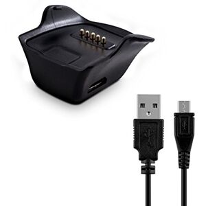 kwmobile Cabo de carregamento compatível com Samsung Gear fit R350 cabo conector USB com base de conexão para smartwatch 100, Preto kwmobile Cabo de carregamento compatível com Samsung Gear fit R350 cabo conector USB com base de conexão para smartwatch 100, Preto