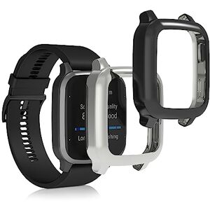 kwmobile Capa compatível com Garmin Venu Sq 2 Music/Sq 2 capa 2X protetor de ecrã completo ultrafino e anti-choque preto/prateado kwmobile Capa compatível com Garmin Venu Sq 2 Music/Sq 2 capa 2X protetor de ecrã completo ultrafino e anti-choque preto/prateado