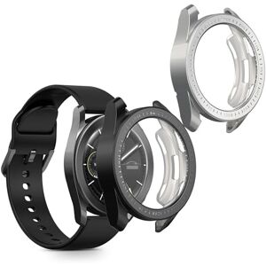 kwmobile Capa compatível com Xiaomi Watch S3 2X protetor de ecrã completo ultra fino e anti-choque preto/prateado kwmobile Capa compatível com Xiaomi Watch S3 2X protetor de ecrã completo ultra fino e anti-choque preto/prateado