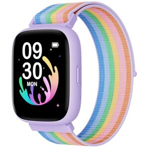 BIGGERFIVE Pulseira de Atividade para Meninas 5-16, Relógio Inteligente de 1,8", Podómetro, Frequência Cardíaca, Resistente à Água IP68, Monitor de Sono, Despertador, Jogos de Quebra-cabeças com/sem BIGGERFIVE Pulseira de Atividade para Meninas 5-16, Relógio Inteligente de 1,8", Podómetro, Frequência Cardíaca, Resistente à Água IP68, Monitor de Sono, Despertador, Jogos de Quebra-cabeças com/sem