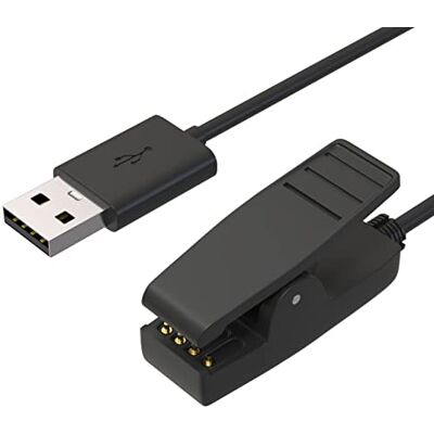 Cabo de carregamento Garmin - USB durável, 1m, Seguro para relógios Cabo de carregamento Garmin - USB durável, 1m, Seguro para relógios