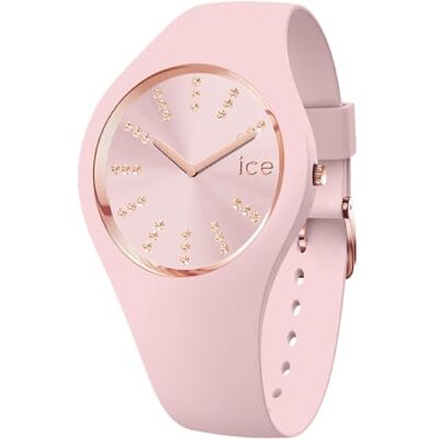 ICE-WATCH Ice Cosmos Pink Lady Relógio rosa para mulher com correia de poliéster (S +) ICE-WATCH Ice Cosmos Pink Lady Relógio rosa para mulher com correia de poliéster (S +)
