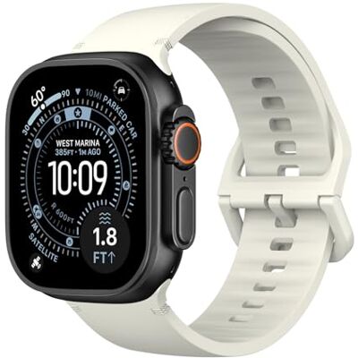 MoKo Correias desportivas para relógio compatível com Apple Watch Ultra 3/2/1 49 mm, S11/S10 46 mm, 9/8/7 45 mm, SE3/SE2/6/5/4 44 mm, 3/2/1 42 mm, correia de substituição de S silicone suu ave para Correa de Repuesto de Silicona Suave, para iWatch Ultra MoKo Correias desportivas para relógio compatível com Apple Watch Ultra 3/2/1 49 mm, S11/S10 46 mm, 9/8/7 45 mm, SE3/SE2/6/5/4 44 mm, 3/2/1 42 mm, correia de substituição de S silicone suu ave para Correa de Repuesto de Silicona Suave, para iWatch Ultra