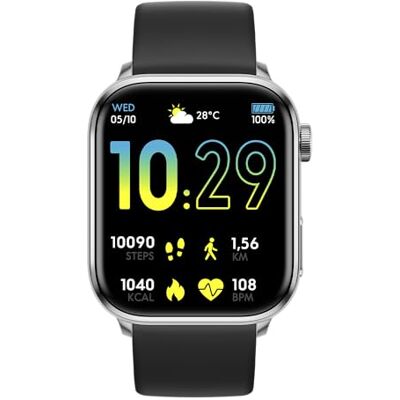 ICE-WATCH Ice Smart 2.0 Silver Black relógio conectado prateado com correia de silicone preta para homem 022536 (1,96 polegadas) prateado e preto ICE-WATCH Ice Smart 2.0 Silver Black relógio conectado prateado com correia de silicone preta para homem 022536 (1,96 polegadas) prateado e preto