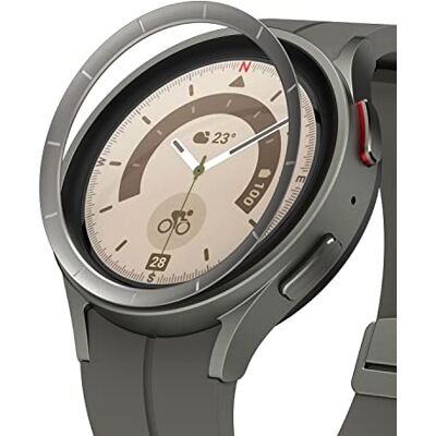 Ringke Inner Bezel Styling compatível com protetor Samsung Galaxy Watch 5 Pro (2022) capa interna autocolante em aço inoxidável para relógio de moldura 45-IN-01 (ST) Silver Ringke Inner Bezel Styling compatível com protetor Samsung Galaxy Watch 5 Pro (2022) capa interna autocolante em aço inoxidável para relógio de moldura 45-IN-01 (ST) Silver