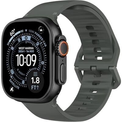 MoKo Correias desportivas para relógio compatível com Apple Watch Ultra 3/2/1 49 mm, S11/S10 46 mm, 9/8/7 45 mm, SE3/SE2/6/5/4 44 mm, 3/2/1 42 mm, correia de substituição de S silicone suu ave para Correa de Repuesto de Silicona Suave, para iWatch Ultra MoKo Correias desportivas para relógio compatível com Apple Watch Ultra 3/2/1 49 mm, S11/S10 46 mm, 9/8/7 45 mm, SE3/SE2/6/5/4 44 mm, 3/2/1 42 mm, correia de substituição de S silicone suu ave para Correa de Repuesto de Silicona Suave, para iWatch Ultra