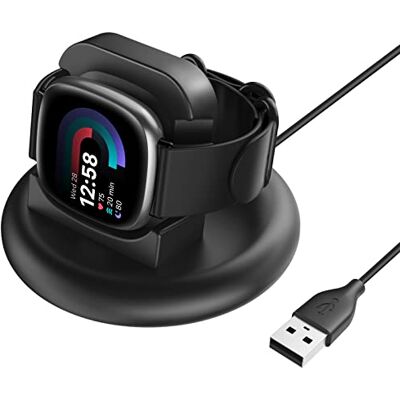 TiMOVO Suporte de carregador compatível com Fitbit Versa4/Versa3/Scene2/Scene/Ace LTE, base de carregamento antiderrapante com cabo USB de 1 m, estação de carregamento magnético para relógio TiMOVO Suporte de carregador compatível com Fitbit Versa4/Versa3/Scene2/Scene/Ace LTE, base de carregamento antiderrapante com cabo USB de 1 m, estação de carregamento magnético para relógio