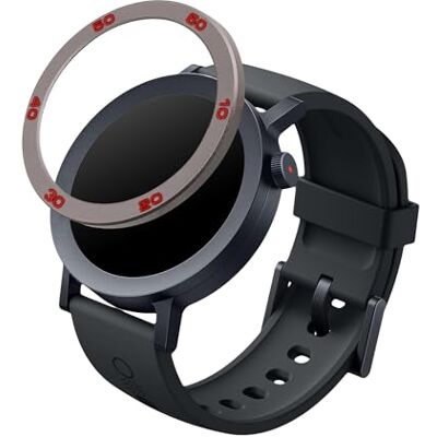 kwmobile Anel protetor adesivo compatível com CMF by Nothing Watch Pro 2 (D398) moldura para smartwatch em cinzento/verde kwmobile Anel protetor adesivo compatível com CMF by Nothing Watch Pro 2 (D398) moldura para smartwatch em cinzento/verde