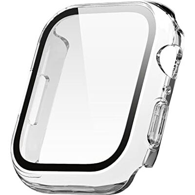 elago Capa Clear Shield compatível com Apple Watch Series 9/8/7, compatível com 45 mm, proteção completa (PC rígido vidro temperado), acesso completo ao ecrã (transparente) elago Capa Clear Shield compatível com Apple Watch Series 9/8/7, compatível com 45 mm, proteção completa (PC rígido vidro temperado), acesso completo ao ecrã (transparente)