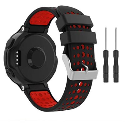TOPsic Forerunner 235 Bracelete, Pulseira de Reposição de Silicone Macio Acessórios de Relógio Esportivo Bracelete Ajustável para Forerunner 235/220/230/620/630/735 Braceletes TOPsic Forerunner 235 Bracelete, Pulseira de Reposição de Silicone Macio Acessórios de Relógio Esportivo Bracelete Ajustável para Forerunner 235/220/230/620/630/735 Braceletes