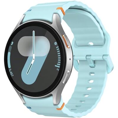 MoKo Correia desportiva compatível com Samsung Galaxy Watch 7 FE 6 5 4 40 mm 44 mm/Watch 6 Classic 43 mm 47 mm/4 Classic 42 mm 46 mm/5 Pro 45 mm, pulseira de silicone macia para mulher homem, azul Correa de Silicona Suave Sin Huecos para Galaxy Watch 6 MoKo Correia desportiva compatível com Samsung Galaxy Watch 7 FE 6 5 4 40 mm 44 mm/Watch 6 Classic 43 mm 47 mm/4 Classic 42 mm 46 mm/5 Pro 45 mm, pulseira de silicone macia para mulher homem, azul Correa de Silicona Suave Sin Huecos para Galaxy Watch 6
