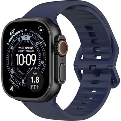 MoKo Correias desportivas para relógio compatível com Apple Watch Ultra 3/2/1 49 mm, S11/S10 46 mm, 9/8/7 45 mm, SE3/SE2/6/5/4 44 mm, 3/2/1 42 mm, correia de substituição de S silicone suu ave para Correa de Repuesto de Silicona Suave, para iWatch Ultra MoKo Correias desportivas para relógio compatível com Apple Watch Ultra 3/2/1 49 mm, S11/S10 46 mm, 9/8/7 45 mm, SE3/SE2/6/5/4 44 mm, 3/2/1 42 mm, correia de substituição de S silicone suu ave para Correa de Repuesto de Silicona Suave, para iWatch Ultra