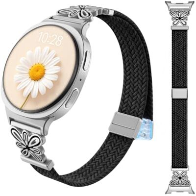 TiMOVO Alça compatível para Samsung Galaxy Watch 9/8 40 mm 44 mm/8 Classic Correia desportiva de substituição macia elástica magnética nylon para Galaxy Watch 8 Classic 46 mm (2025) para homens e TiMOVO Alça compatível para Samsung Galaxy Watch 9/8 40 mm 44 mm/8 Classic Correia desportiva de substituição macia elástica magnética nylon para Galaxy Watch 8 Classic 46 mm (2025) para homens e