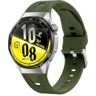 QJONSIU Correia compatível com Huawei Watch GT 7 Pro, respirável correia de silicone suave Strap agradável à pele QJONSIU Correia compatível com Huawei Watch GT 7 Pro, respirável correia de silicone suave Strap agradável à pele