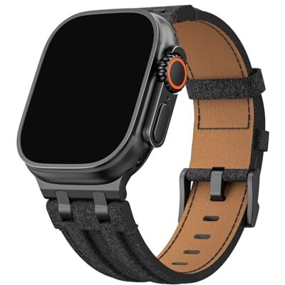 MoKo Correia de couro para Apple Watch, compatível com 49 mm 46 mm 45 mm 44 mm iWatch, correia de substituição com conector de metal para Ultra 3/2/1, SE 3/2/1, Series 11/10/9/8/7/6/5/4/3/2 1 Correa de Repuesto, con Conector de Metal, para Ultra 4/3/2/1 MoKo Correia de couro para Apple Watch, compatível com 49 mm 46 mm 45 mm 44 mm iWatch, correia de substituição com conector de metal para Ultra 3/2/1, SE 3/2/1, Series 11/10/9/8/7/6/5/4/3/2 1 Correa de Repuesto, con Conector de Metal, para Ultra 4/3/2/1