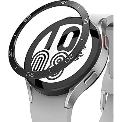 Ringke Bezel Styling compatível com protetor Samsung Galaxy Watch 4 (44 mm) capa de alumínio autocolante para relógio de bisel, capa Galaxy Watch 4 44 mm 44-15 (AL) Black Ringke Bezel Styling compatível com protetor Samsung Galaxy Watch 4 (44 mm) capa de alumínio autocolante para relógio de bisel, capa Galaxy Watch 4 44 mm 44-15 (AL) Black