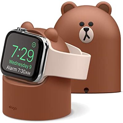 elago Line Friends W2 Suporte de carregamento com modo mesa de cabeceira elago Line Friends W2 Suporte de carregamento com modo mesa de cabeceira