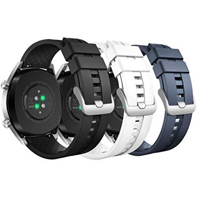 MoKo Correas Deportivas 22mm Compatible con Huawei Watch GT 6/6 Pro/5 46mm Para GT 4/3/2/2e/GT Runner 2/1/Watch 5/4/3, silicone macio, impermeável e respirável, para homens e mulheres MoKo Correas Deportivas 22mm Compatible con Huawei Watch GT 6/6 Pro/5 46mm Para GT 4/3/2/2e/GT Runner 2/1/Watch 5/4/3, silicone macio, impermeável e respirável, para homens e mulheres