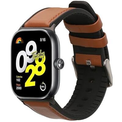 kwmobile Pulseira compatível com Xiaomi Redmi Watch 5 & 4 / Smart Band 8 Pro/Smart Band 9 Pro Bracelete 1x Braceletes de couro autêntico Tamanho ajustável marrom/Preto kwmobile Pulseira compatível com Xiaomi Redmi Watch 5 & 4 / Smart Band 8 Pro/Smart Band 9 Pro Bracelete 1x Braceletes de couro autêntico Tamanho ajustável marrom/Preto