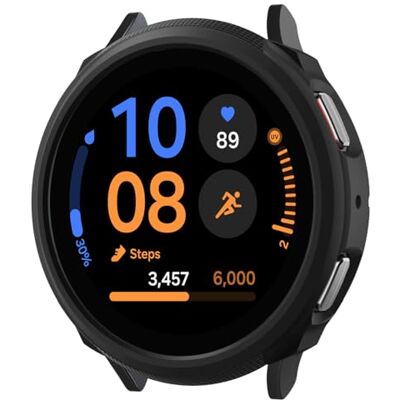 Spigen Liquid Air Capa compatível com Galaxy Watch 5 40 mm (2022) / Galaxy Watch 4 40 mm (2021) preto mate Spigen Liquid Air Capa compatível com Galaxy Watch 5 40 mm (2022) / Galaxy Watch 4 40 mm (2021) preto mate