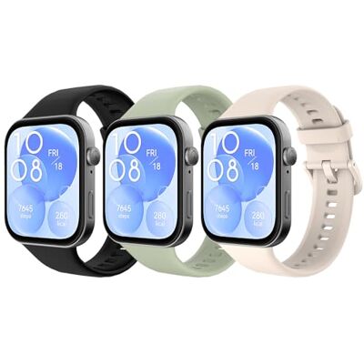 TiMOVO 3 Tiras desportivas de substituição compatíveis com Huawei Watch Fit 3 TiMOVO 3 Tiras desportivas de substituição compatíveis com Huawei Watch Fit 3