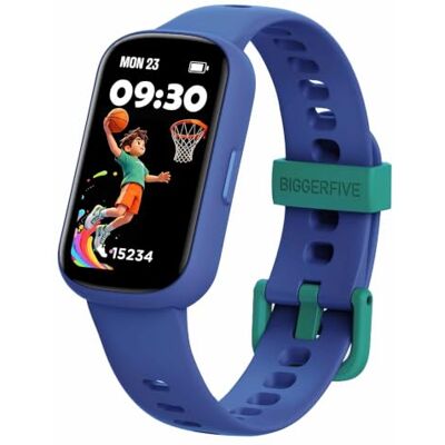 BIGGERFIVE Vigor Plus relógio inteligente criança pulseira de atividade 5 Com/sem telemóvel, pedómetro, frequência cardíaca, monitor de sono, IP68 impermeável, alarme vibratório, modos desportivos BIGGERFIVE Vigor Plus relógio inteligente criança pulseira de atividade 5 Com/sem telemóvel, pedómetro, frequência cardíaca, monitor de sono, IP68 impermeável, alarme vibratório, modos desportivos