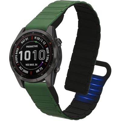kwmobile Correia de substituição compatível com Garmin Fenix 8 43 mm / Fenix 7S / 7S Pro / 7S Solor/Instinct 2S correia pulseira magnética extra forte de silicone para Smartwatch preto kwmobile Correia de substituição compatível com Garmin Fenix 8 43 mm / Fenix 7S / 7S Pro / 7S Solor/Instinct 2S correia pulseira magnética extra forte de silicone para Smartwatch preto