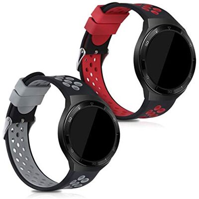 kwmobile Pulseira compatível com Huawei Watch GT 2e / Watch GT2 46 mm / Watch GT3 Pro 46 mm / Watch GT3 SE bracelete 2 correias de silicone flexível tamanho ajustável kwmobile Pulseira compatível com Huawei Watch GT 2e / Watch GT2 46 mm / Watch GT3 Pro 46 mm / Watch GT3 SE bracelete 2 correias de silicone flexível tamanho ajustável