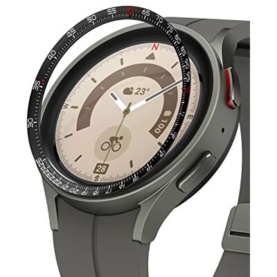 Ringke Inner Bezel Styling compatível com protetor Samsung Galaxy Watch 5 Pro (2022) capa interna autocolante em aço inoxidável para relógio de moldura 45-IN-04 (ST) Black Ringke Inner Bezel Styling compatível com protetor Samsung Galaxy Watch 5 Pro (2022) capa interna autocolante em aço inoxidável para relógio de moldura 45-IN-04 (ST) Black