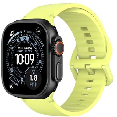 MoKo Correias desportivas para relógio compatível com Apple Watch Ultra 3/2/1 49 mm, S11/S10 46 mm, 9/8/7 45 mm, SE3/SE2/6/5/4 44 mm, 3/2/1 42 mm, correia de substituição de S silicone suu ave para Correa de Repuesto de Silicona Suave, para iWatch Ultra MoKo Correias desportivas para relógio compatível com Apple Watch Ultra 3/2/1 49 mm, S11/S10 46 mm, 9/8/7 45 mm, SE3/SE2/6/5/4 44 mm, 3/2/1 42 mm, correia de substituição de S silicone suu ave para Correa de Repuesto de Silicona Suave, para iWatch Ultra