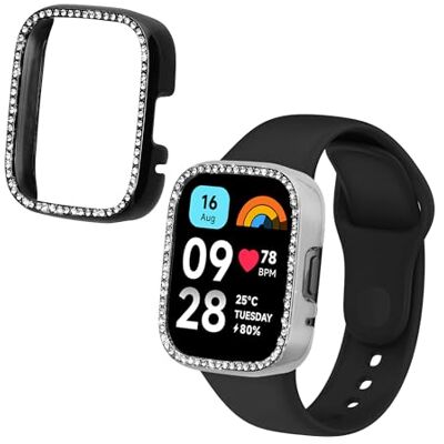 kwmobile Protetor relógio inteligente compatível com Xiaomi Redmi Watch 3 Active/Redmi Watch 3 Lite protetor ecrã relógio 2X capa anti-impactos para o mostrador Smartwatch preto/prateado kwmobile Protetor relógio inteligente compatível com Xiaomi Redmi Watch 3 Active/Redmi Watch 3 Lite protetor ecrã relógio 2X capa anti-impactos para o mostrador Smartwatch preto/prateado