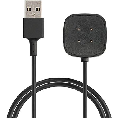 kwmobile Cabo de carregamento compatível com Fitbit Versa 4 / Sense 2 / Versa 3 / Sense cabo conector USB com base de conexão para smartwatch 100, Preto kwmobile Cabo de carregamento compatível com Fitbit Versa 4 / Sense 2 / Versa 3 / Sense cabo conector USB com base de conexão para smartwatch 100, Preto
