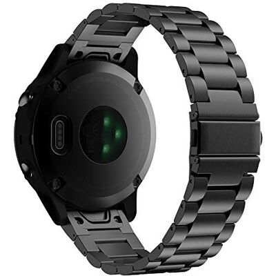 MoKo Pulseira de aço inoxidável compatível com Garmin Epix Gen 2, preto Alça Quick Fit de 22 mm para Fenix, Epix Gen 2, Forerunner 945/935, Approach, Quatix 6, Instinct 2, série MARQ MoKo Pulseira de aço inoxidável compatível com Garmin Epix Gen 2, preto Alça Quick Fit de 22 mm para Fenix, Epix Gen 2, Forerunner 945/935, Approach, Quatix 6, Instinct 2, série MARQ