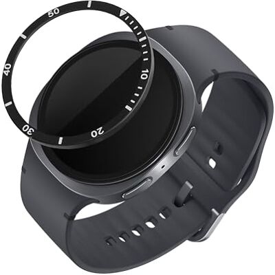 kwmobile Anel protetor adesivo compatível com Samsung Galaxy Watch 8 (44 mm) moldura para smartwatch em preto/prata kwmobile Anel protetor adesivo compatível com Samsung Galaxy Watch 8 (44 mm) moldura para smartwatch em preto/prata