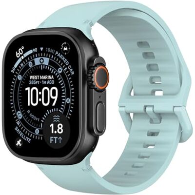 MoKo Correias desportivas para relógio compatível com Apple Watch Ultra 3/2/1 49 mm, S11/S10 46 mm, 9/8/7 45 mm, SE3/SE2/6/5/4 44 mm, 3/2/1 42 mm, correia de substituição de S silicone suu ave para Correa de Repuesto de Silicona Suave, para iWatch Ultra MoKo Correias desportivas para relógio compatível com Apple Watch Ultra 3/2/1 49 mm, S11/S10 46 mm, 9/8/7 45 mm, SE3/SE2/6/5/4 44 mm, 3/2/1 42 mm, correia de substituição de S silicone suu ave para Correa de Repuesto de Silicona Suave, para iWatch Ultra