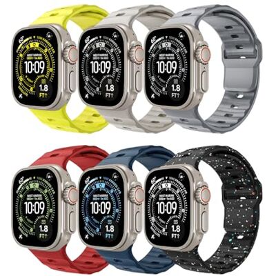 TiMOVO 6 peças correia compatível com Apple Watch Ultra 3/2/1 49 mm TiMOVO 6 peças correia compatível com Apple Watch Ultra 3/2/1 49 mm
