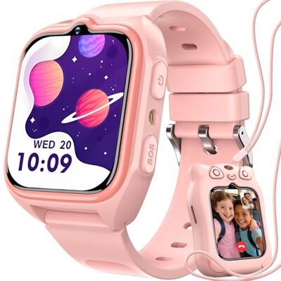 Blackview 4G Relógio inteligente para crianças com GPS, SOS, chamadas de vídeo, chat de voz, 1,75" Smartwatch crianças com podómetro, lanterna LED, modo escola, despertador, jogo, para meninos e Blackview 4G Relógio inteligente para crianças com GPS, SOS, chamadas de vídeo, chat de voz, 1,75" Smartwatch crianças com podómetro, lanterna LED, modo escola, despertador, jogo, para meninos e