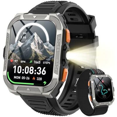 Blackview Smartwatch homem, 1,91" relógio inteligente homem militar com GPS ChatGPT/lanterna/bússola, 100 modos desportivos, chamadas Bluetooth, SpO2/monitor de sono/relógio desportivo para homem Blackview Smartwatch homem, 1,91" relógio inteligente homem militar com GPS ChatGPT/lanterna/bússola, 100 modos desportivos, chamadas Bluetooth, SpO2/monitor de sono/relógio desportivo para homem