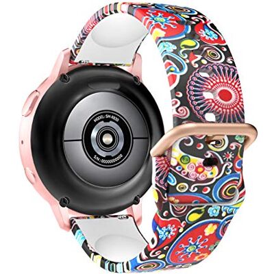 MoKo Correa Estampada Compatible con Samsung Galaxy Watch 7 FE 6 5 4 40mm 44mm/6 4 Classic 43mm 47mm 42mm 46mm/5 Pro 45mm/3 41mm/Watch Active 2, 20mm Correa de Repuesto de Silicona MoKo Correa Estampada Compatible con Samsung Galaxy Watch 7 FE 6 5 4 40mm 44mm/6 4 Classic 43mm 47mm 42mm 46mm/5 Pro 45mm/3 41mm/Watch Active 2, 20mm Correa de Repuesto de Silicona
