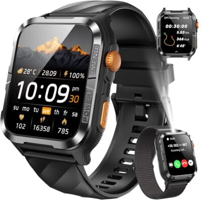 Blackview Smartwatch, 1,83" relógio inteligente homem com GPS, AI, lanterna Pulseira atividade 100 modos desportivos, chamadas Bluetooth, pulsómetro, SpO2, sonho, stress, Whatsapp notificação, preto Blackview Smartwatch, 1,83" relógio inteligente homem com GPS, AI, lanterna Pulseira atividade 100 modos desportivos, chamadas Bluetooth, pulsómetro, SpO2, sonho, stress, Whatsapp notificação, preto