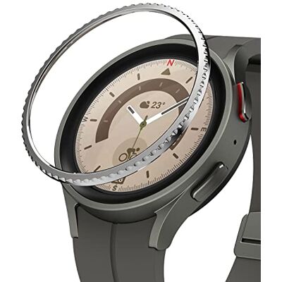 Ringke Bezel Styling Compatível com protetor Samsung Galaxy Watch 5 Pro (2022) capa autocolante em aço inoxidável para relógio bisel 45-30 (ST) Silver Ringke Bezel Styling Compatível com protetor Samsung Galaxy Watch 5 Pro (2022) capa autocolante em aço inoxidável para relógio bisel 45-30 (ST) Silver