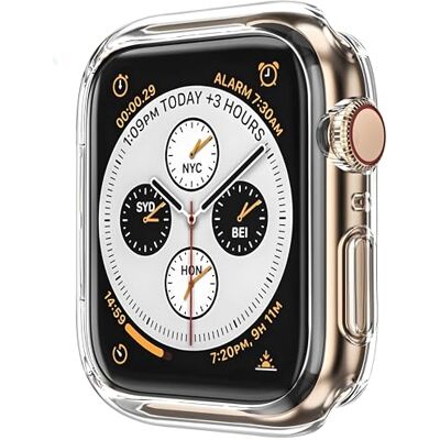 AVANA Capa para Apple Watch Series 10 42 mm, protetor de ecrã, fino e macio, de silicone TPU, capa protetora transparente AVANA Capa para Apple Watch Series 10 42 mm, protetor de ecrã, fino e macio, de silicone TPU, capa protetora transparente