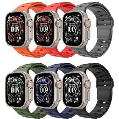 TiMOVO 6 peças correia compatível com Apple Watch Ultra 3/2/1 49 mm TiMOVO 6 peças correia compatível com Apple Watch Ultra 3/2/1 49 mm