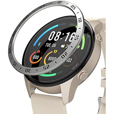 Ringke Bezel Styling Compatível com protetor Xiaomi Mi Watch (46 mm), capa autocolante em aço inoxidável para relógio de bisel, capa Xiaomi Mi Watch 46 mm 46-01 (ST) Silver Ringke Bezel Styling Compatível com protetor Xiaomi Mi Watch (46 mm), capa autocolante em aço inoxidável para relógio de bisel, capa Xiaomi Mi Watch 46 mm 46-01 (ST) Silver