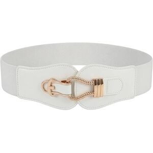 BlackButterfly Vintage elástico corda gancho cinto, Branco BlackButterfly Vintage elástico corda gancho cinto, Branco