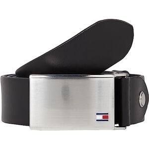 Tommy Hilfiger Cinto homem TH Plaque Belt 3.5 Adj cinto de couro, Preto (Preto) Tommy Hilfiger Cinto homem TH Plaque Belt 3.5 Adj cinto de couro, Preto (Preto)